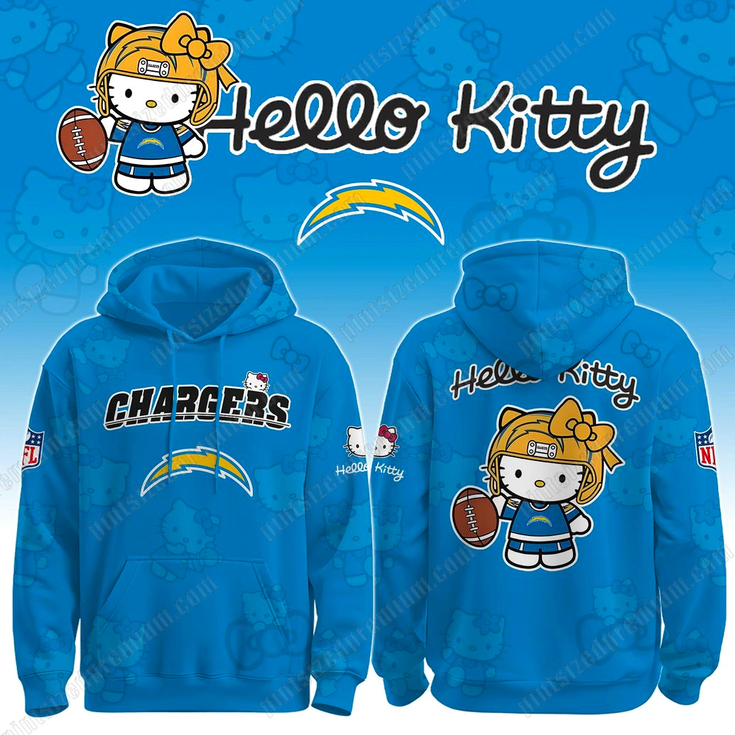 Los Angeles Chargers Hello Kitty Hoodie Los Angeles Chargers Hello Kitty Hoodie
