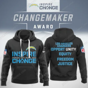 Los Angeles Chargers Inspire Change 2025 Freedom Hoodie