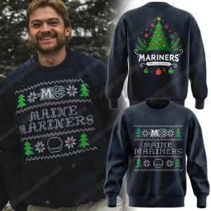 Maine Mariners 2025 Merry Christmas Ugly Sweater