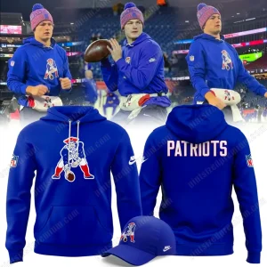 New England Patriots 2025 Throwback Historic Royal Hoodie New England Patriots 2025 Throwback Historic Royal Hoodie