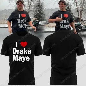 New England Patriots I Love Drake Maye T-Shirt