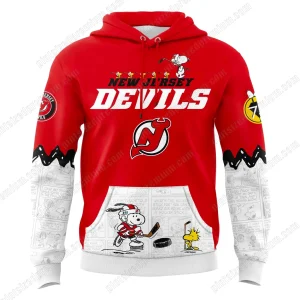 New Jersey Devils Peanuts Night Hoodie