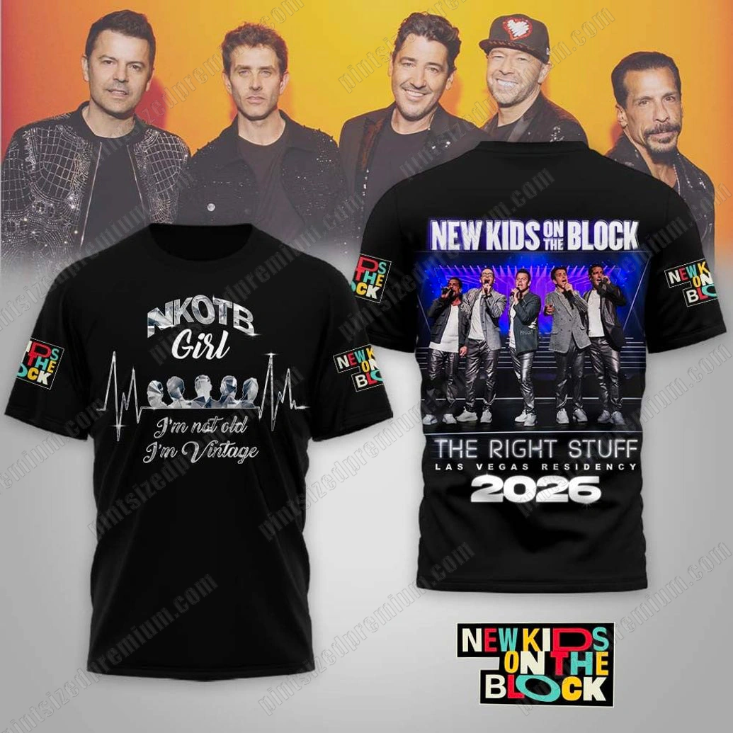 New Kids On The Block The Right Stuff 2026 T-Shirt New Kids On The Block The Right Stuff 2026 T-Shirt
