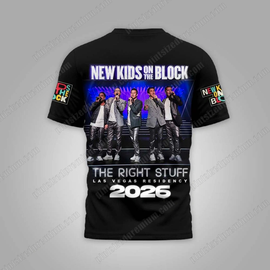 New Kids On The Block The Right Stuff 2026 T-Shirt New Kids On The Block The Right Stuff 2026 T-Shirt