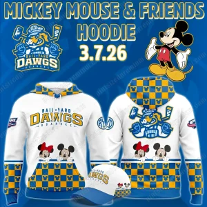 Roanoke Rail Yard Dawgs Mickey Mouse Friends Limited Hoodie