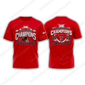 Texas Tech Red Raiders 2025 Big 12 Champions Red Shirt