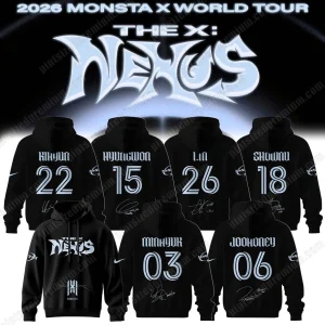 The X Nexus Tour 2026 Monsta X World Tour Teams Hoodie