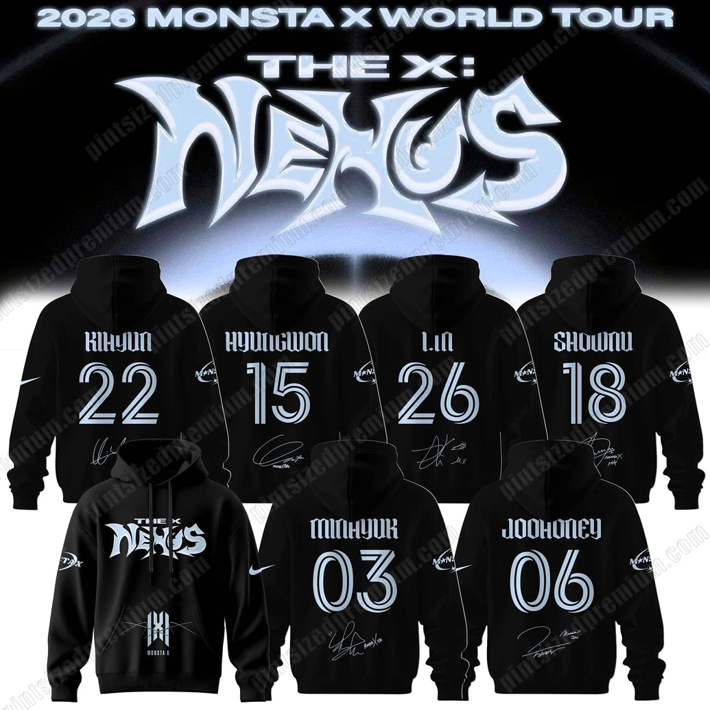 The X Nexus Tour 2026 Monsta X World Tour Teams Hoodie The X Nexus Tour 2026 Monsta X World Tour Teams Hoodie