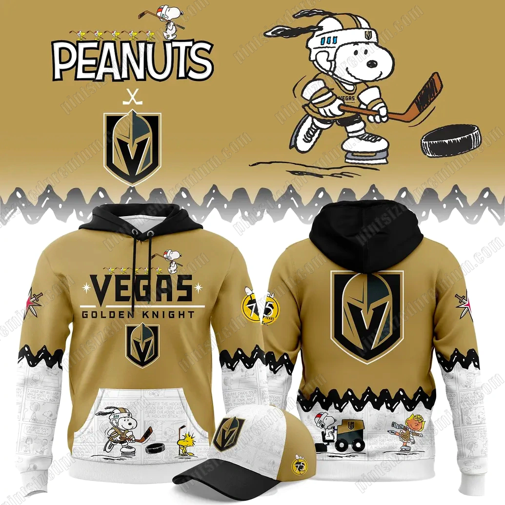 Vegas Golden Knights Peanuts Night Hoodie Vegas Golden Knights Peanuts Night Hoodie