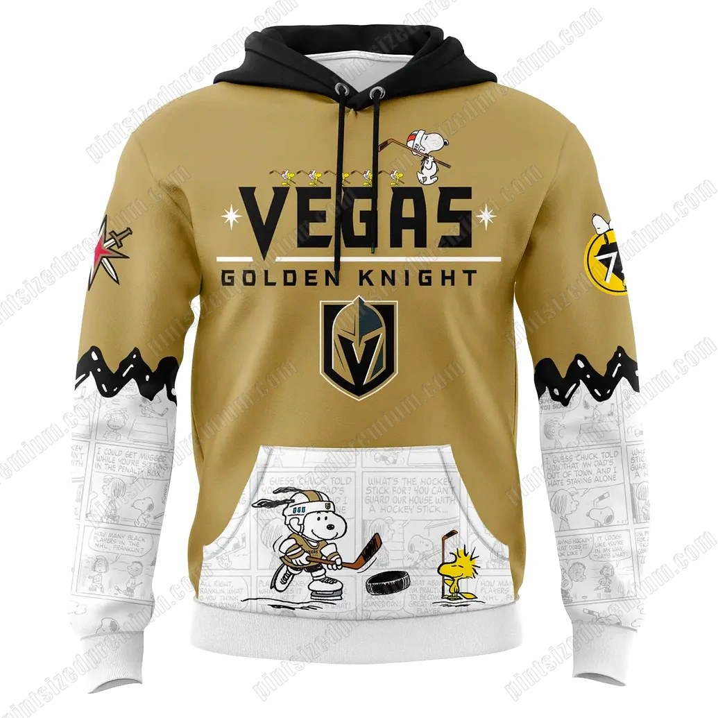 Vegas Golden Knights Peanuts Night Hoodie Vegas Golden Knights Peanuts Night Hoodie