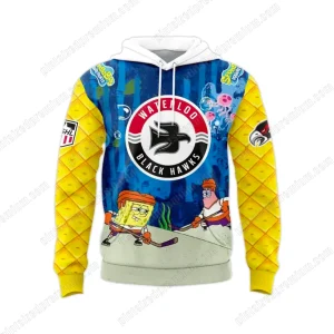 Waterloo Black Hawks x Spongebob 2025 Limited Hoodie