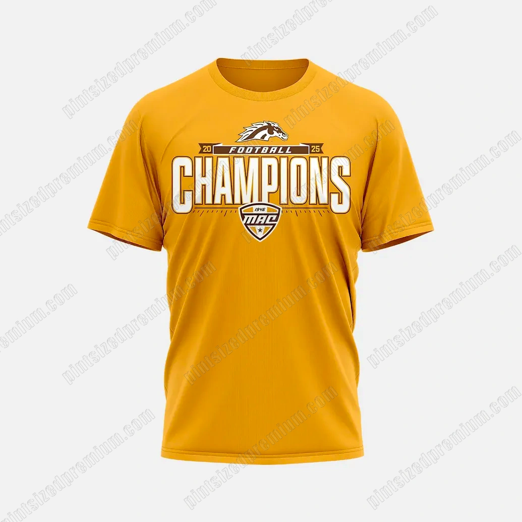 Western Michigan Football 2025 MAC Champions T-Shirt Western Michigan Football 2025 MAC Champions T-Shirt