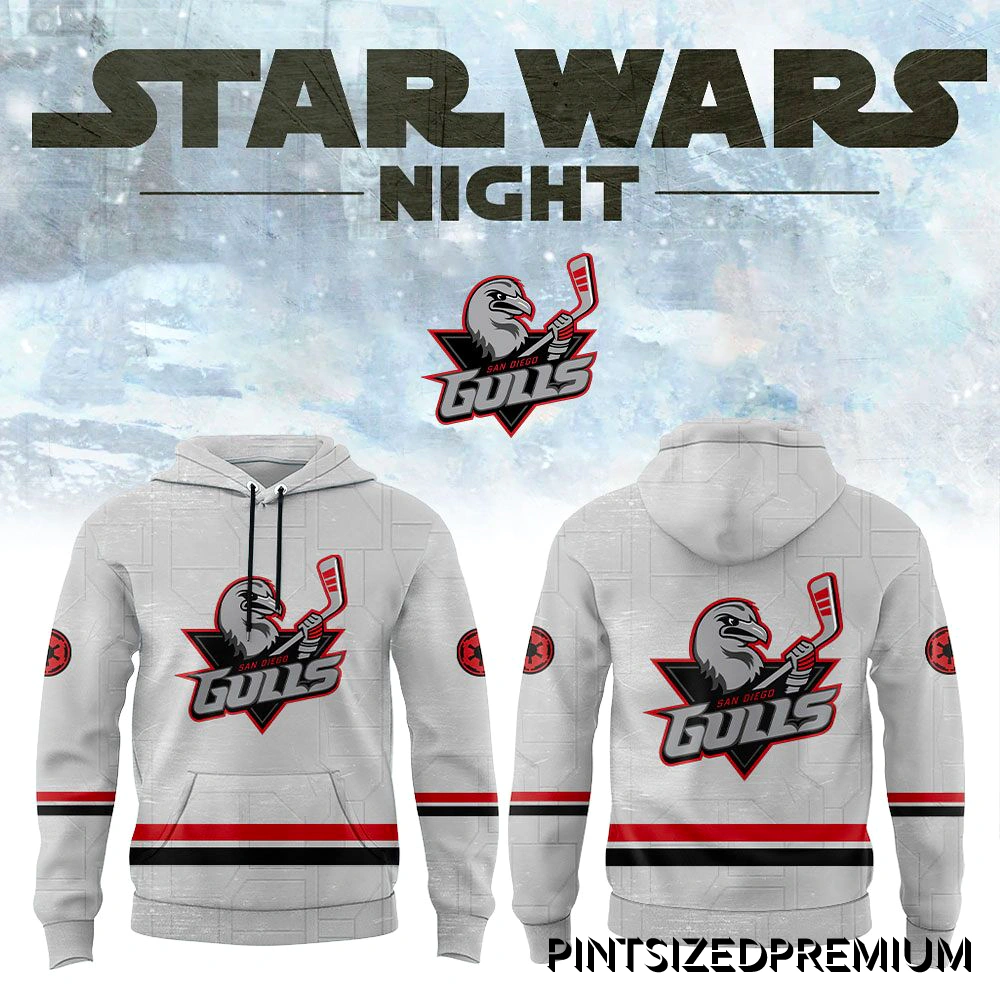 2026 San Diego Gulls Star Wars Night Hoodie 2026 San Diego Gulls Star Wars Night Hoodie