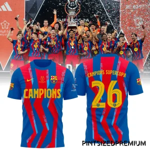 Barcelona 2026 Champions Supercopa Shirt, Hoodie