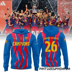 Barcelona 2026 Champions Supercopa Shirt, Hoodie