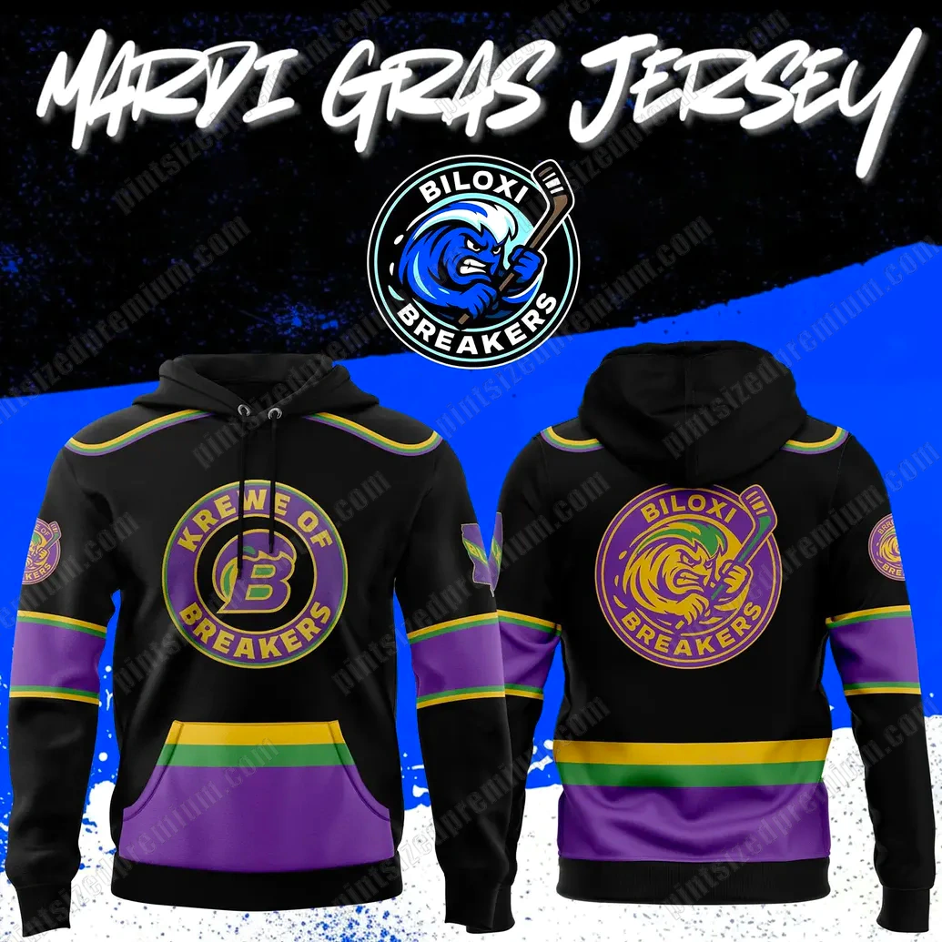 Biloxi Breakers Mardi Gras 2026 New Edition Hoodie Biloxi Breakers Mardi Gras 2026 New Edition Hoodie