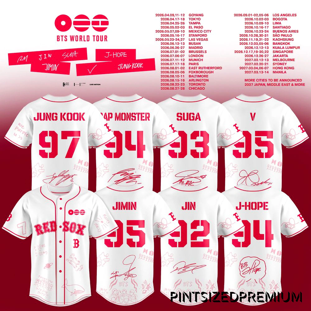 Boston Red Sox x BTS World Tour 2026 Jersey Boston Red Sox x BTS World Tour 2026 Jersey
