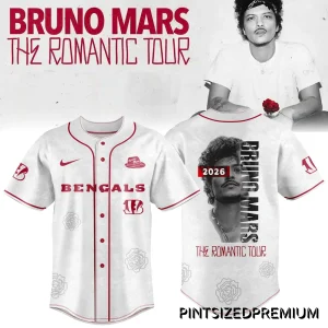 Cincinnati Bengals x Bruno Mars 2026 The Romantic Tour Jersey