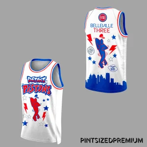 Detroit Pistons Belleville Three 2026 Jersey