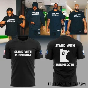 Minnesota Timberwolves Stand With Minnesota 2026 T-Shirt