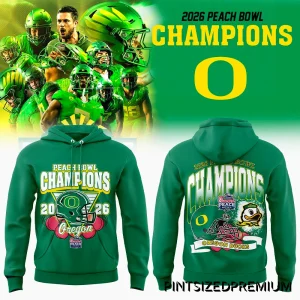 Oregon Ducks Peach Bowl Champion 2026 Shirt, Hoodie