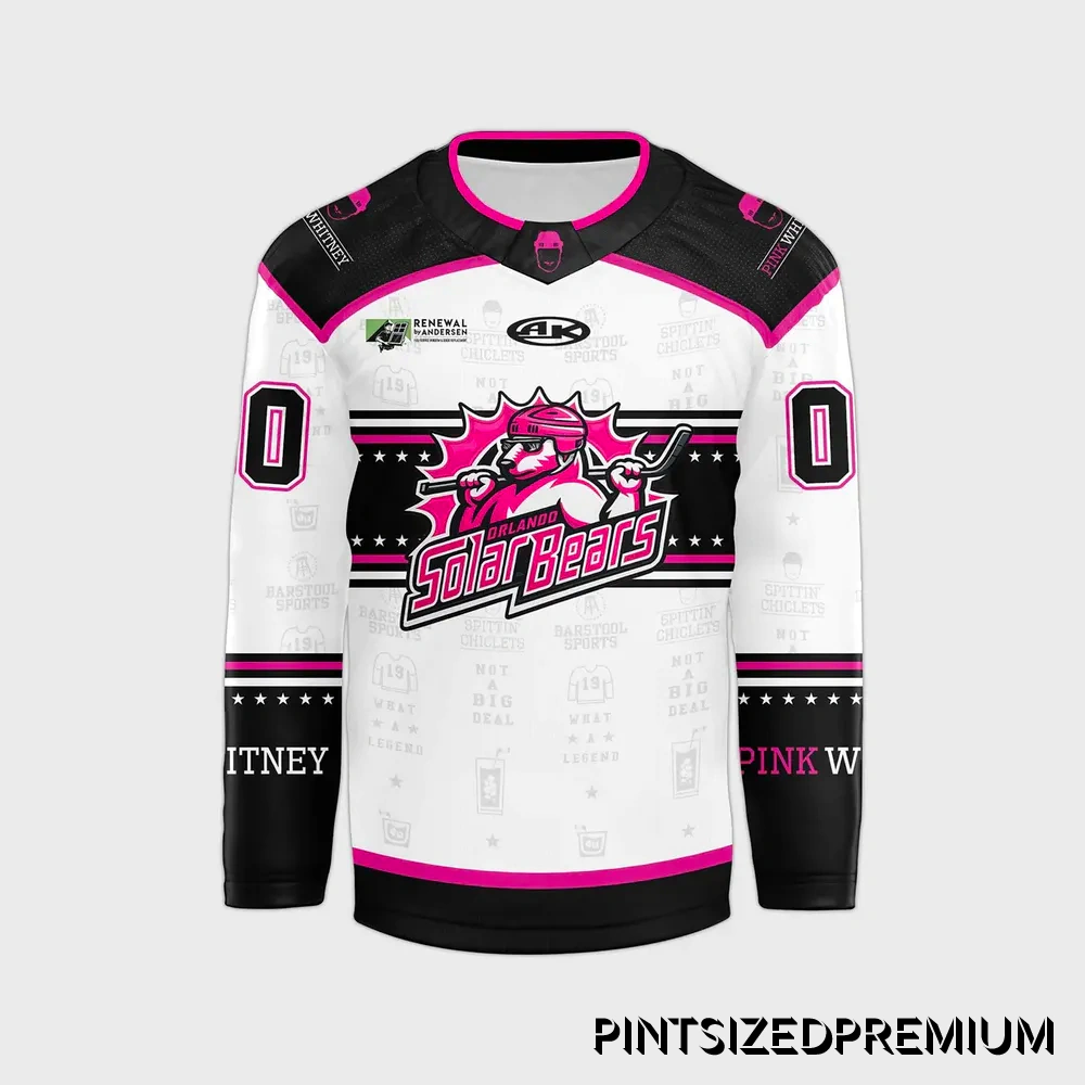 Orlando Solar Bears 2026 Pink Whiney Hockey Jersey Orlando Solar Bears 2026 Pink Whiney Hockey Jersey