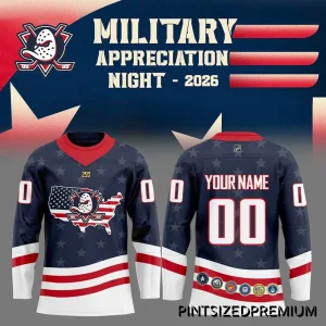 Anaheim Ducks 2026 Military Appreciation Night Hockey Jersey