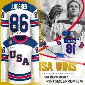 Jack Hughes USA Hockey Team Wins 2026 Hockey Jersey Jack Hughes USA Hockey Team Wins 2026 Hockey Jersey
