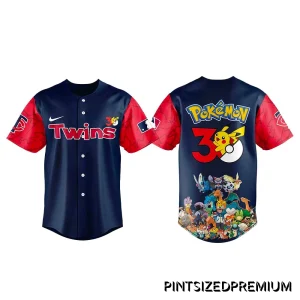 Minnesota Twins x Pokemon 30th Anniversary Baseball Jersey