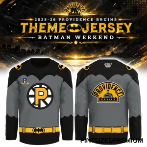 Providence Bruins Batman Weekend Night 2026 Hockey Jersey Providence Bruins Batman Weekend Night 2026 Hockey Jersey