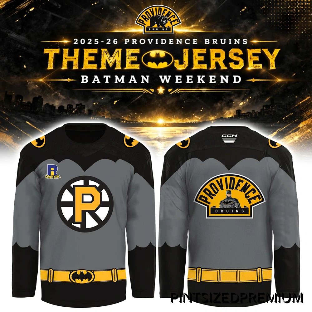 Providence Bruins Batman Weekend Night 2026 Hockey Jersey Providence Bruins Batman Weekend Night 2026 Hockey Jersey