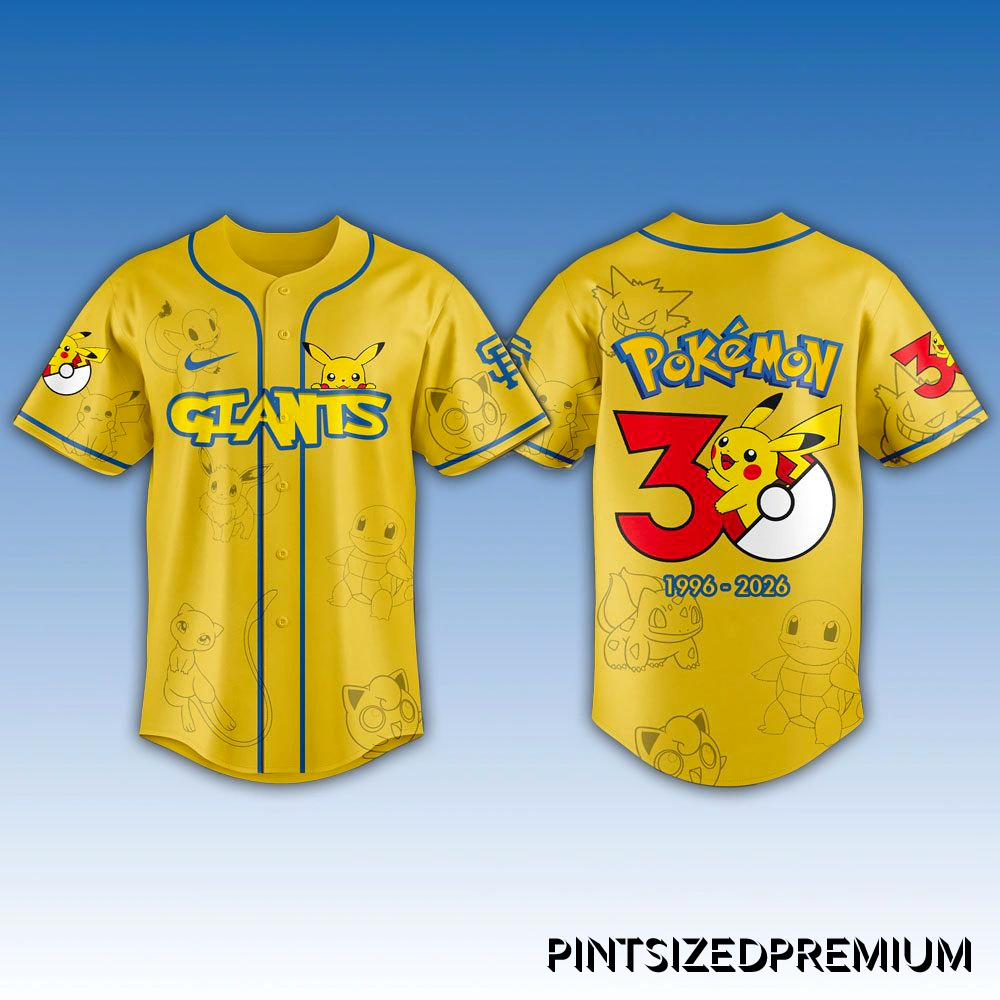 San Francisco Giants Pokemon 30th Anniversary 2026 Jersey San Francisco Giants Pokemon 30th Anniversary 2026 Jersey