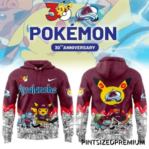 Colorado Avalanche x Pokémon 30th Anniversary 2026 Hoodie