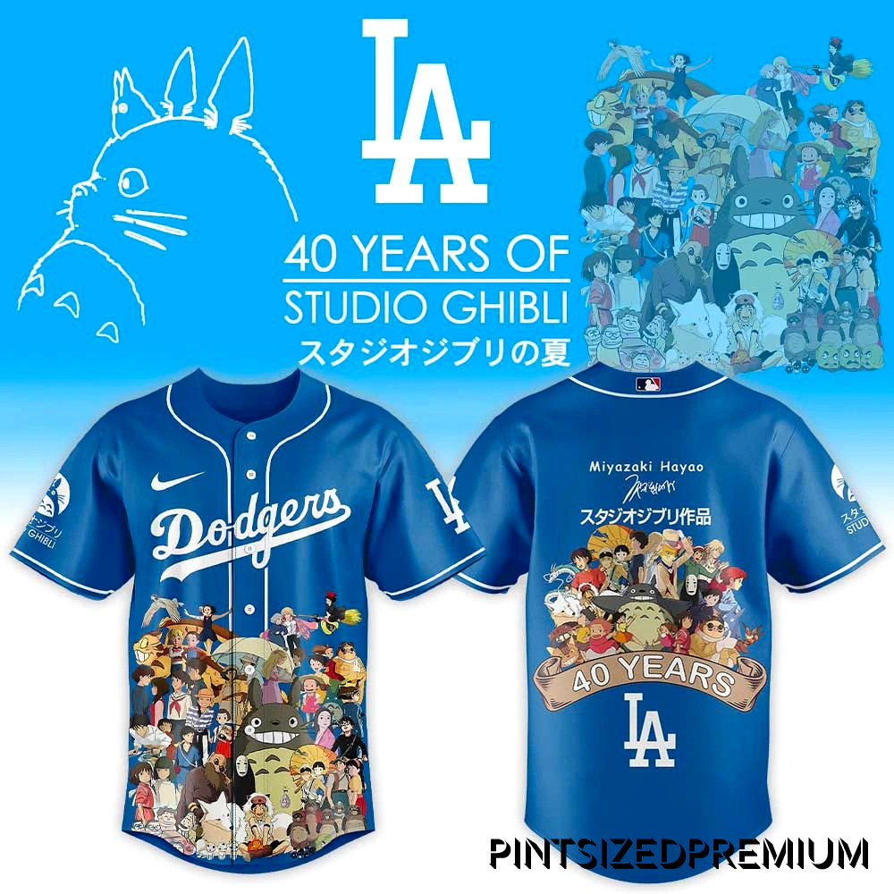 Los Angeles Dodgers x Studio Ghibli 40th Anniversary Jersey Los Angeles Dodgers x Studio Ghibli 40th Anniversary Jersey