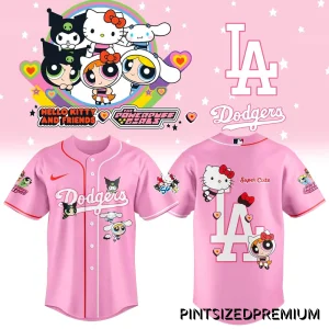 Los Angeles Dodgers x The Powerpuff Girls & Hello Kitty 2026 Pink Jersey Los Angeles Dodgers x The Powerpuff Girls & Hello Kitty 2026 Pink Jersey