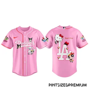 Los Angeles Dodgers x The Powerpuff Girls & Hello Kitty 2026 Pink Jersey