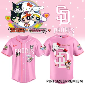 San Diego Padres x The Powerpuff Girls & Hello Kitty 2026 Pink Jersey
