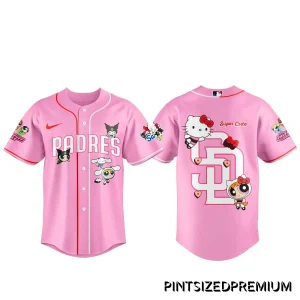 San Diego Padres x The Powerpuff Girls & Hello Kitty 2026 Pink Jersey