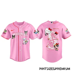 Seattle Mariners x The Powerpuff Girls & Hello Kitty 2026 Pink Jersey