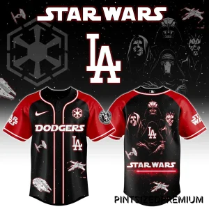 Star War Red Saber Los Angeles Dodgers Baseball Jersey