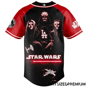 Star War Red Saber Los Angeles Dodgers Baseball Jersey