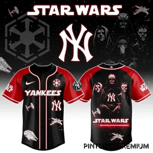 Star War Red Saber New York Yankees Baseball Jersey
