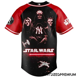 Star War Red Saber New York Yankees Baseball Jersey