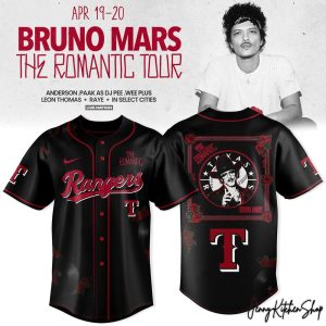 Texas Rangers x Bruno Mars 2026 The Romantic Tour Limited Jersey